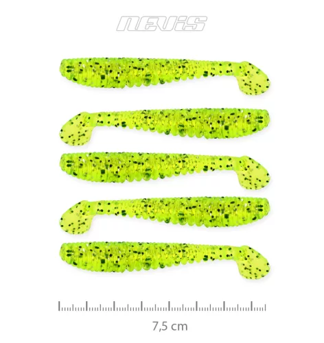 NEVIS Impulse Shad 7.5cm 5db/cs (Poppy Green)  