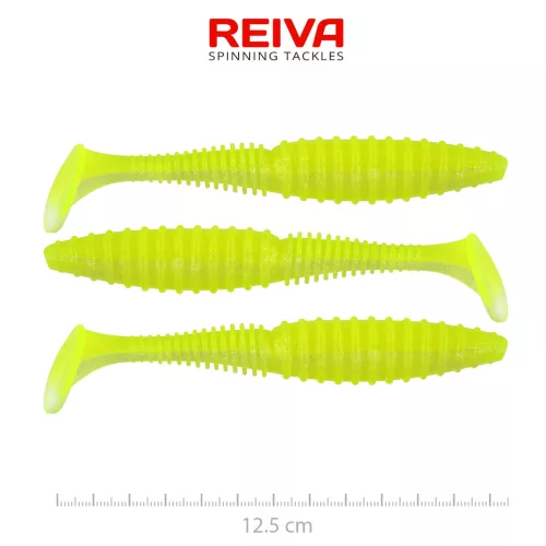 REIVA Zander Power Shad 12,5cm 3db/cs (Flash Lemonade)