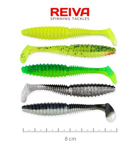 REIVA Zander Power Shad 8cm 5db/cs (5szín)