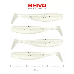 REIVA Flat Minnow Shad 10cm 4db/cs (Pearl Dot)
