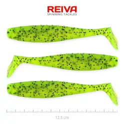 REIVA Flat Minnow shad 12,5cm 3db/cs (Poppy Green)