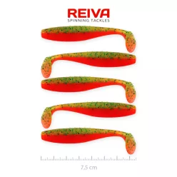 REIVA Flat Minnow shad 7,5cm 5db/cs (Crazy Tomato)