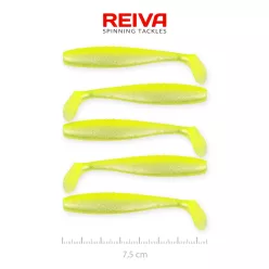 REIVA Flat Minnow shad 7,5cm 5db/cs (Flash Lemonade)