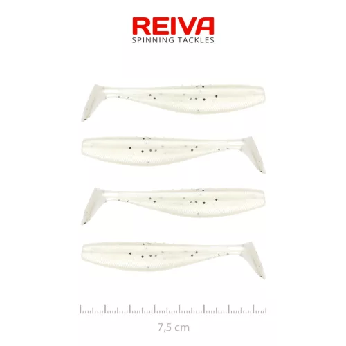 REIVA Flat Minnow shad 7,5cm 4db/cs (Pearl Dot)