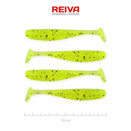 REIVA Flash Shad 10cm 4db/cs (Poppy Green)