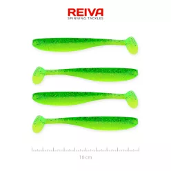 REIVA Flash Shad 10cm 4db/cs (Poison Green)
