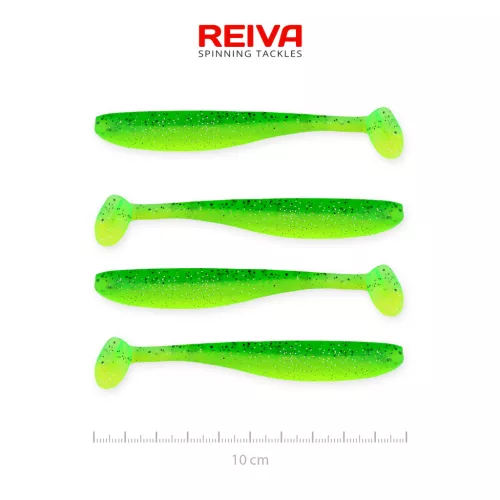 REIVA Flash Shad 10cm 4db/cs (Poison Green)