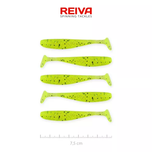 REIVA Flash Shad 7.5cm 5db/cs (Poppy green)