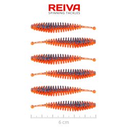 REIVA Tiny Worm 6cm 6db/cs (Orange Disco)