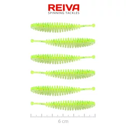 REIVA Tiny Worm 6cm 6db/cs (Flash Chartreuse)