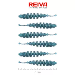 REIVA Tiny Worm 6cm 6db/cs (Blue Shiner)