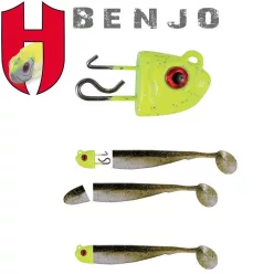 Herakles JIG FEJ ÓLOM BENJO JOINTED 5.5gr Chartreuse