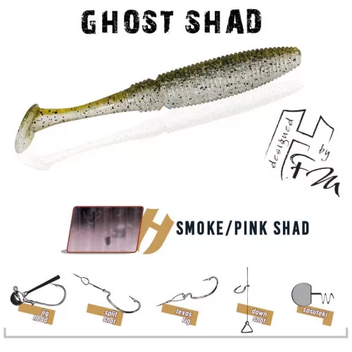 Herakles GHOST SHAD 10cm SMOKE PINK SHAD