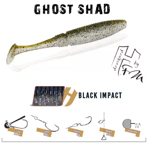 Herakles GHOST SHAD 10cm BLACK IMPACT