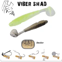 Herakles VIBER SHAD 3.8" 9.7cm SMOKER