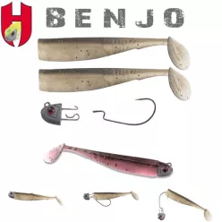   Herakles COMBO HOROG BENJO SHAD 3" 7.5cm SMOKE PINK COMBO SHAD