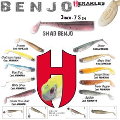 Herakles BENJO SHAD 3" 7.5cm SMOKE PINK SHAD