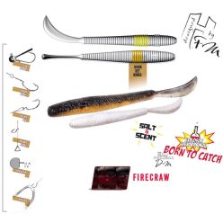 Herakles LEFTAIL WORM 4.8" 12cm Fire Craw