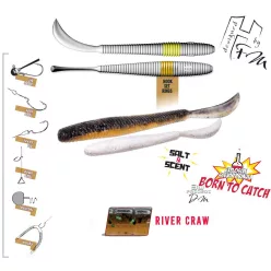 Herakles LEFTAIL WORM 4.8" 12cm River Craw