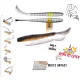 Herakles LEFTAIL WORM 3.4" 8.6cm FLOATING White Impact