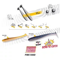 Herakles SHAD-OW85 3.5" 8.9cm Pink Shad
