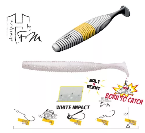 Herakles FAT SHAD-OW105 4.2" 10.5cm White Impact