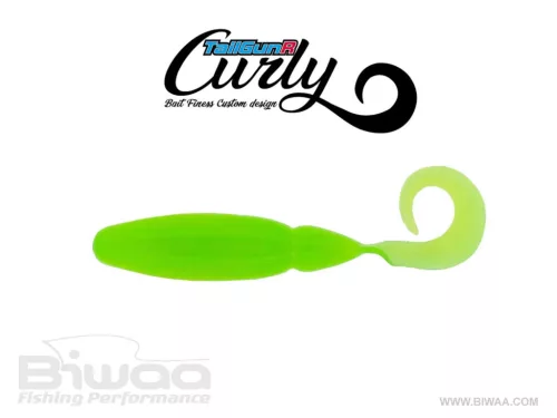 BIWAA TAILGUNR CURLY 3.5" 9cm 202 Limetreuse