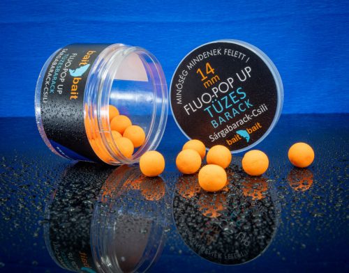 Bait Bait Tüzes Barack - Fluo Pop Up Méret: 10 mm / Kiszerelés: 20 g