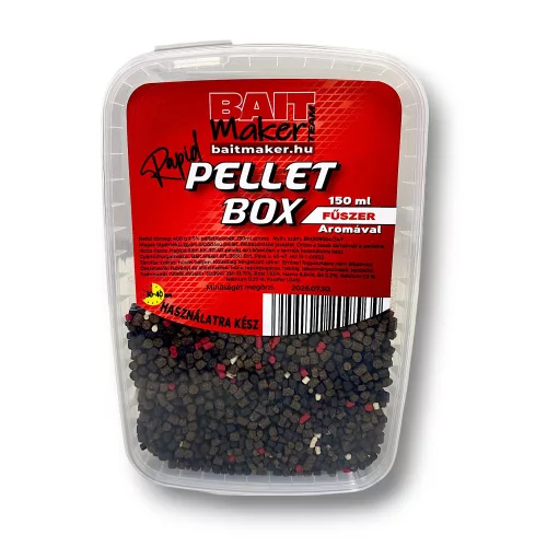 BAIT MAKER RAPID PELLET BOX FŰSZER AROMÁVAL 400 G+150 ML