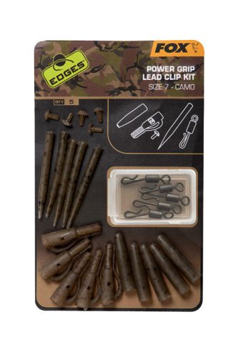 FOX Edges Camo Power Grip Lead Clip kit size ólomklipsz szett 7 x 5