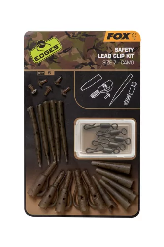 Fox Edges Camo Lead Cip Kit Size 7 5pcs