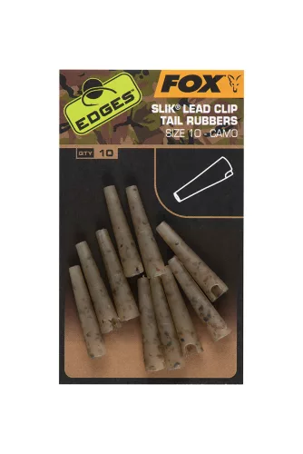 Fox Edges Camo Size 10 Slik Lead Clip Tail Rubber