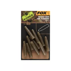 Fox Edges Camo PowerGrip Tail Rubbers Size 7 10pcs