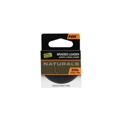 Fox Edges Naturals Braided Leader 20m 30lb 13.6kg