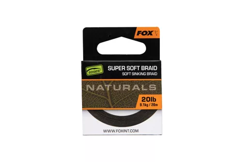 Fox Edges Naturals Super Soft Braided Hooklength 20m 20lb 9.1kg