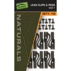 Fox Edges Naturals Size 7 Lead Clip + Pegs 10pcs