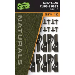 Fox Edges Naturals Size 10 Slik Lead Clip + Pegs 10pcs