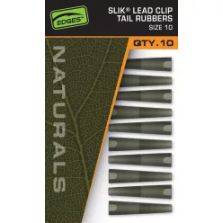 Fox Edges Naturals Size 10 Slik Lead Clip Tail Rubber 10pcs
