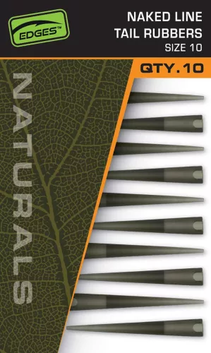 Fox Edges Naturals Naked Line Tail Rubbers Size 10 10pcs