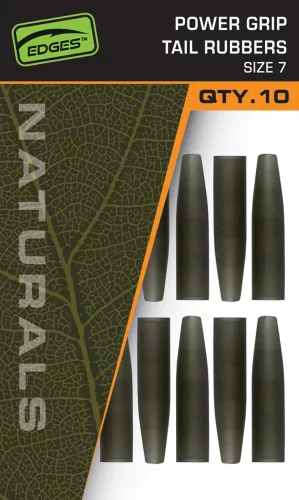 Fox Edges Naturals Power Grip Tail Rubbers Size 7 10pcs