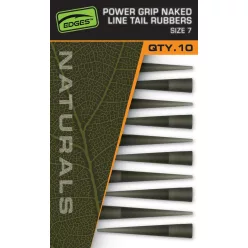   Fox Edges Naturals Power Grip Naked Line Tail Rubbers Size 7 10pcs