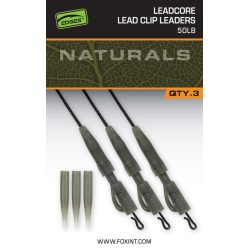   FOX Edges Naturals Leadcore Power Grip Lead Clip Leaders Ólombetétes Szerelék 50lb x 3