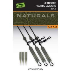   FOX Edges Naturals Leadcore Heli Rig Leader Ólombetétes Helikopter Szerelék 50lb x 3