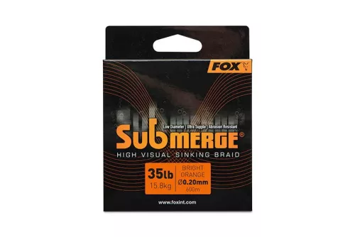 Fox Submerge Orange Sinking Braid 300m 0.30mm 55lb 24.9kg