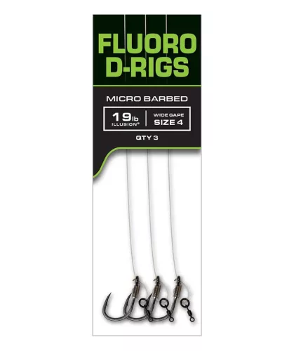 Fox Carp Ready Rigs Fluoro D-Rig Size 6 3pcs