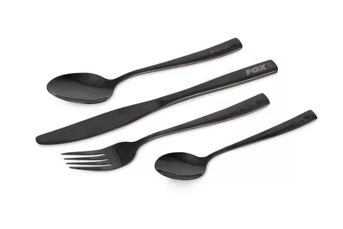 FOX Cookware Black Stainless Cutlery Set Evőeszköz készlet