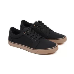 Fox Black canvas shoe = sz 12 / 46