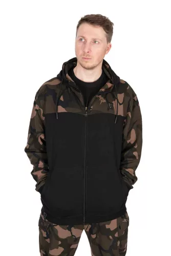 Fox LW Black Camo Split Zip Hoody L