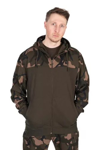 Fox LW Khaki Camo Split Zip Hoody S