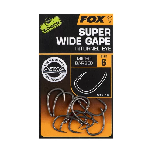 Fox Edges Armapoint Super Wide Gape Inturned Eye Size 5